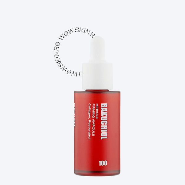 Experimentați puterea transformatoare a fiolei miraculoase MEDIPEEL BAKUCHIOL Miracle Ampoule. Această formulă avansată este îmbogățită cu Bakuchiol, o alternativă de retinol pe bază de plante, cunoscută pentru proprietățile sale de lifting și fermitate. Flaconul roșu vibrant cu picurător de precizie indică ingredientele sale puternice, derivate din natură, care oferă o abordare delicată, dar eficientă, pentru obținerea unui ten mai ferm și mai tineresc.